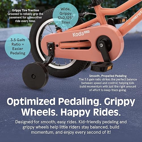 Miniatura 5 de Retrospec Koda Plus Kids Bike for Boys & Girls Ages 2-3 Years - 12" Children's Bicycle, Adjustable Seat & Handlebars, Removable Training Wheels,