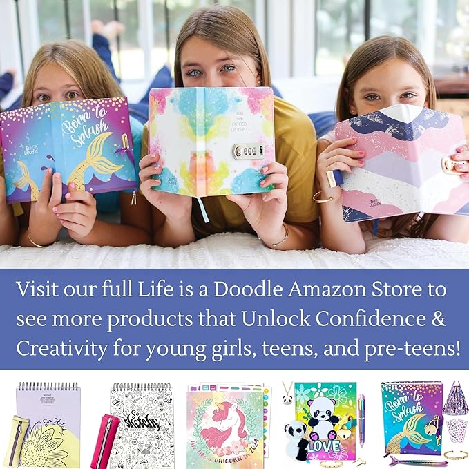 Diario con Candado y Set de Regalo para Niñas - Life is a Doodle miniatura 7