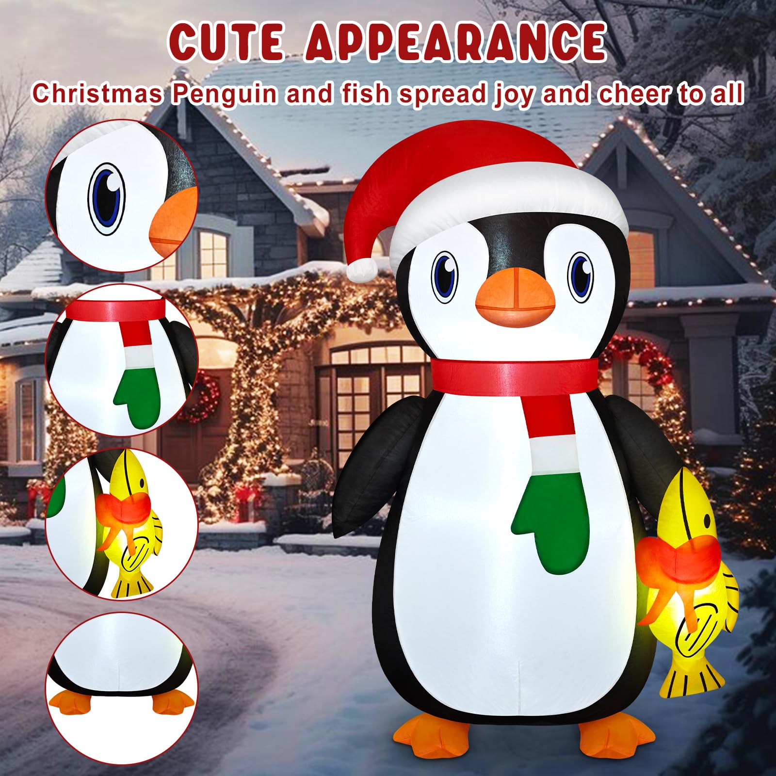 Snapklik.com : MICOCAH 4FT Height Christmas Inflatables Outdoor ...