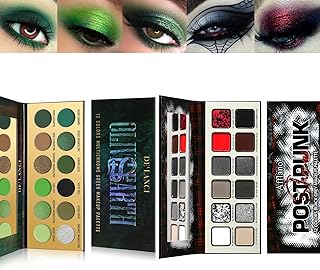 Paleta de sombra de ojos verde oliva y negro,...