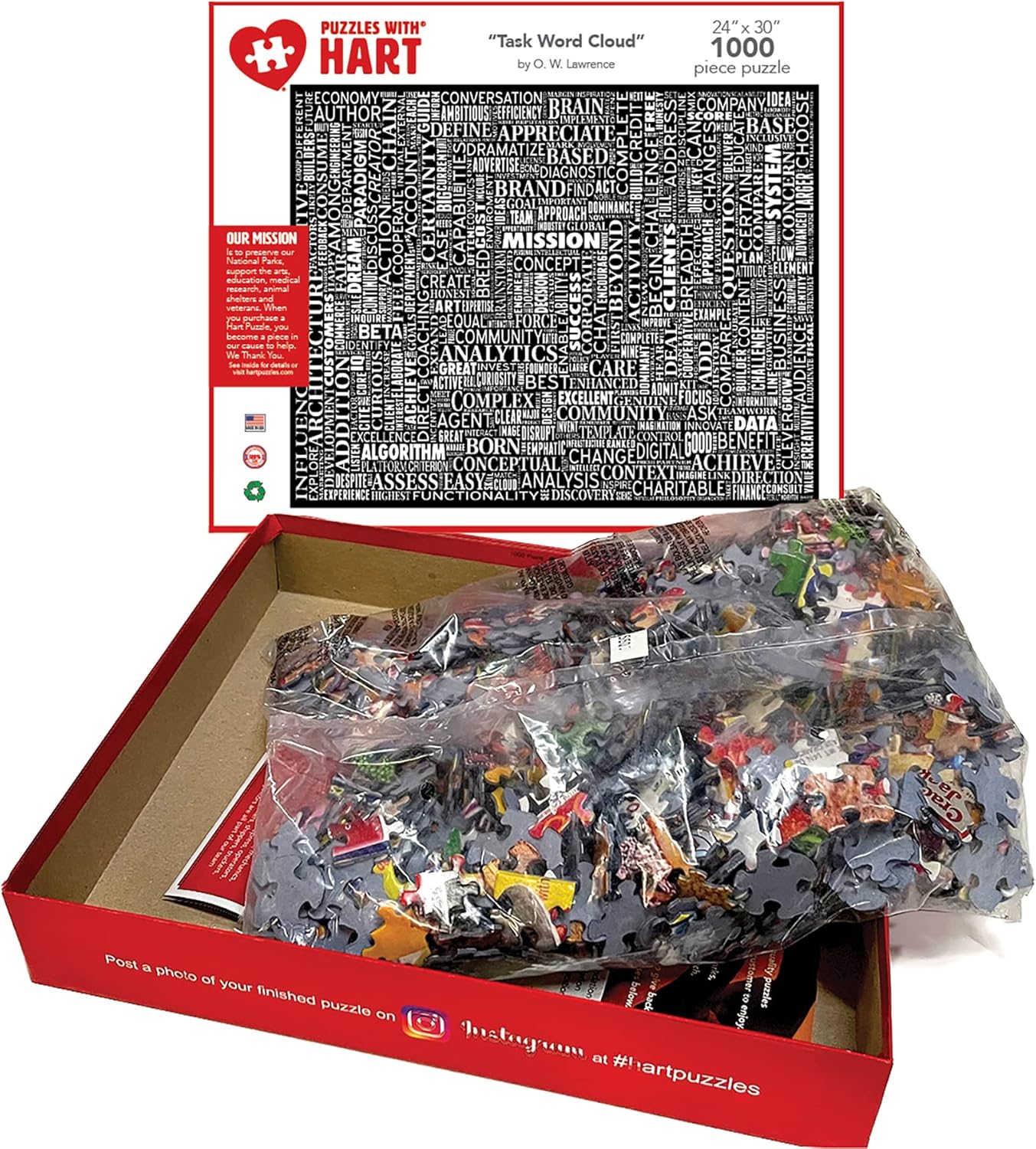 Task Word Cloud 1000 Piece Puzzle, 1 EA