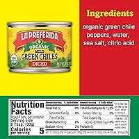 Vista 2 de La Preferida Chiles verdes orgánicos, dados suaves, 4 onzas (paquete de 12)
