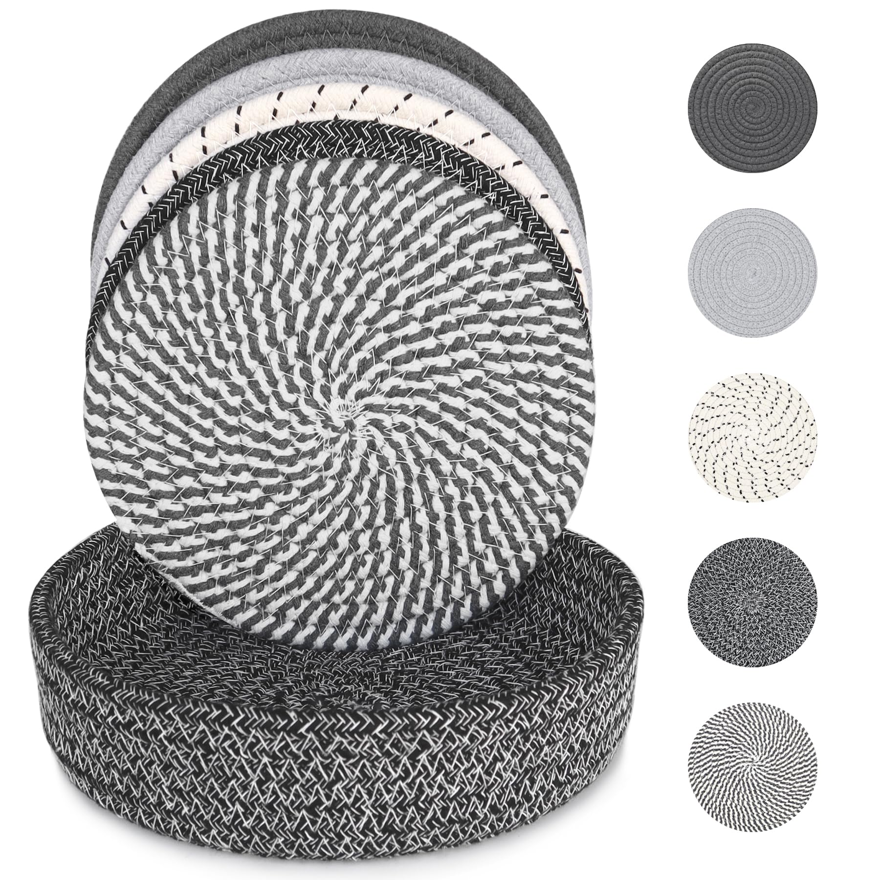 8 Inch Trivets for Hot Dishes, Hot Pots and Pans, 5 Pcs