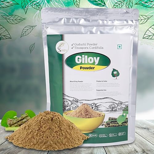 SVATV Giloy Powder  Guduchi  Polvo de tallo de tinospora cordifolia  Suplemento Herbsl para la digestión de apoyo inmunológico  Desintoxicación -
