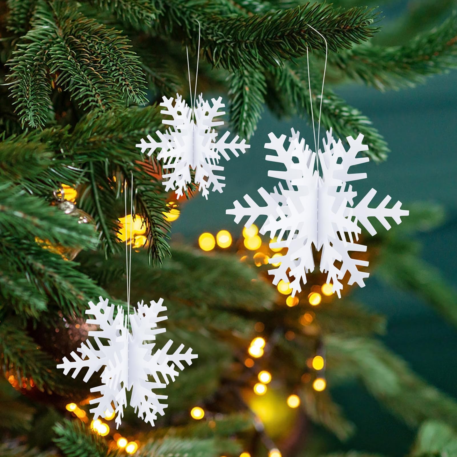 Flocon De Neige Decoration De Noël, 24 Pièces Décorations À Suspendre