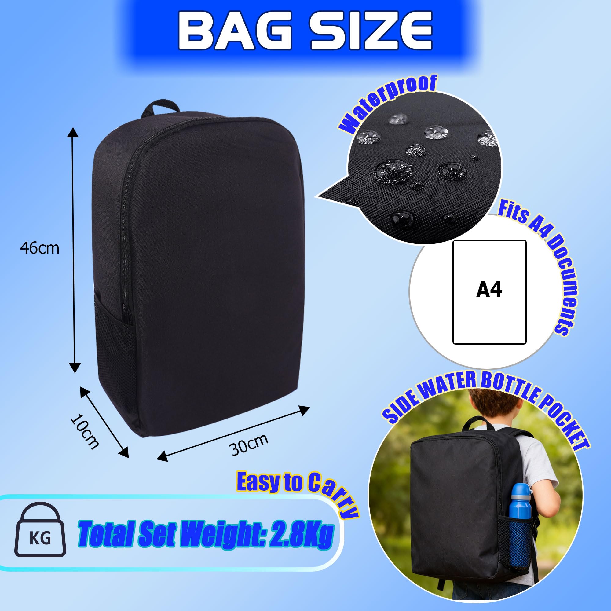 Telescopio per adulti e bambini - 80500 rifrattore telescopio per principianti, portatile con zaino, supporto per cellulare - versione blu elettrico