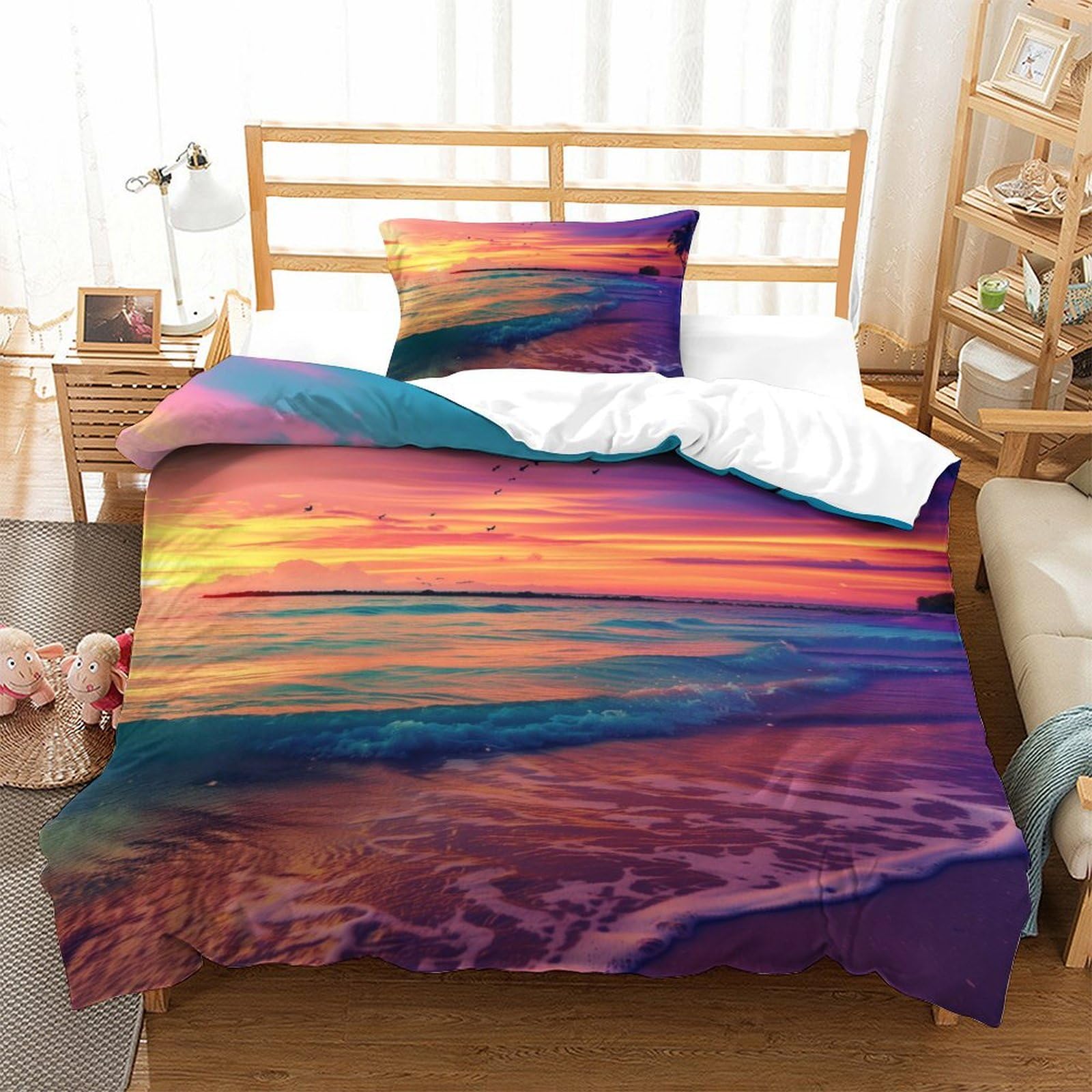 Housse de couette fille de plage literie microfibre super douce de qualité supérieure