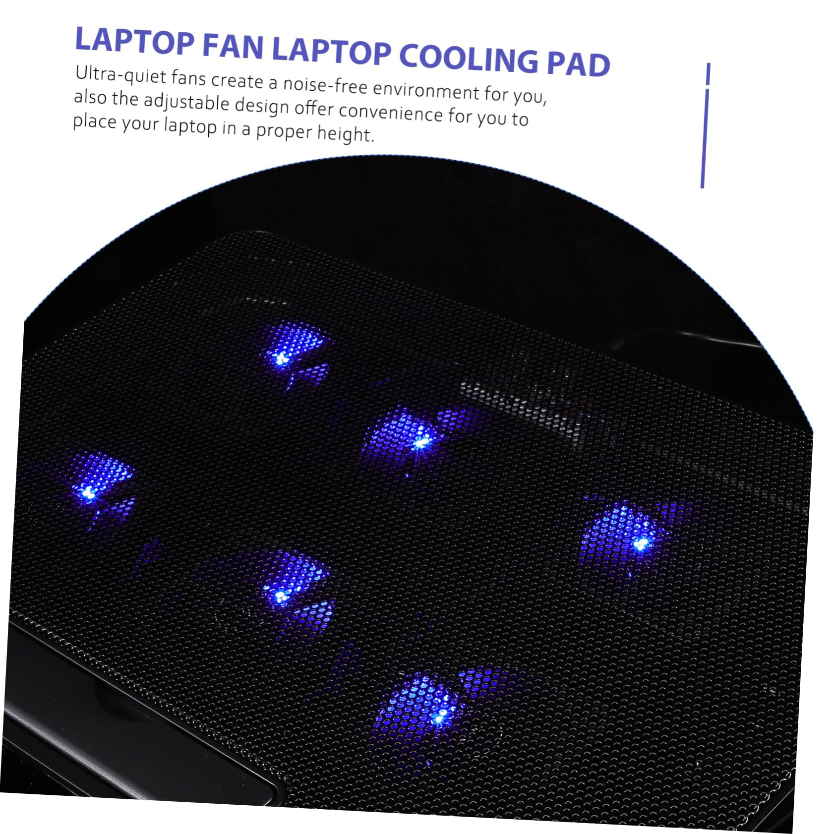 NUOBESTY Laptop Kühlpad für Gaming Laptops Höhenverstellbarer mit Leisen Lüftern Tragbarer Notebook mit USB Stabil Vielseitig für Desktop