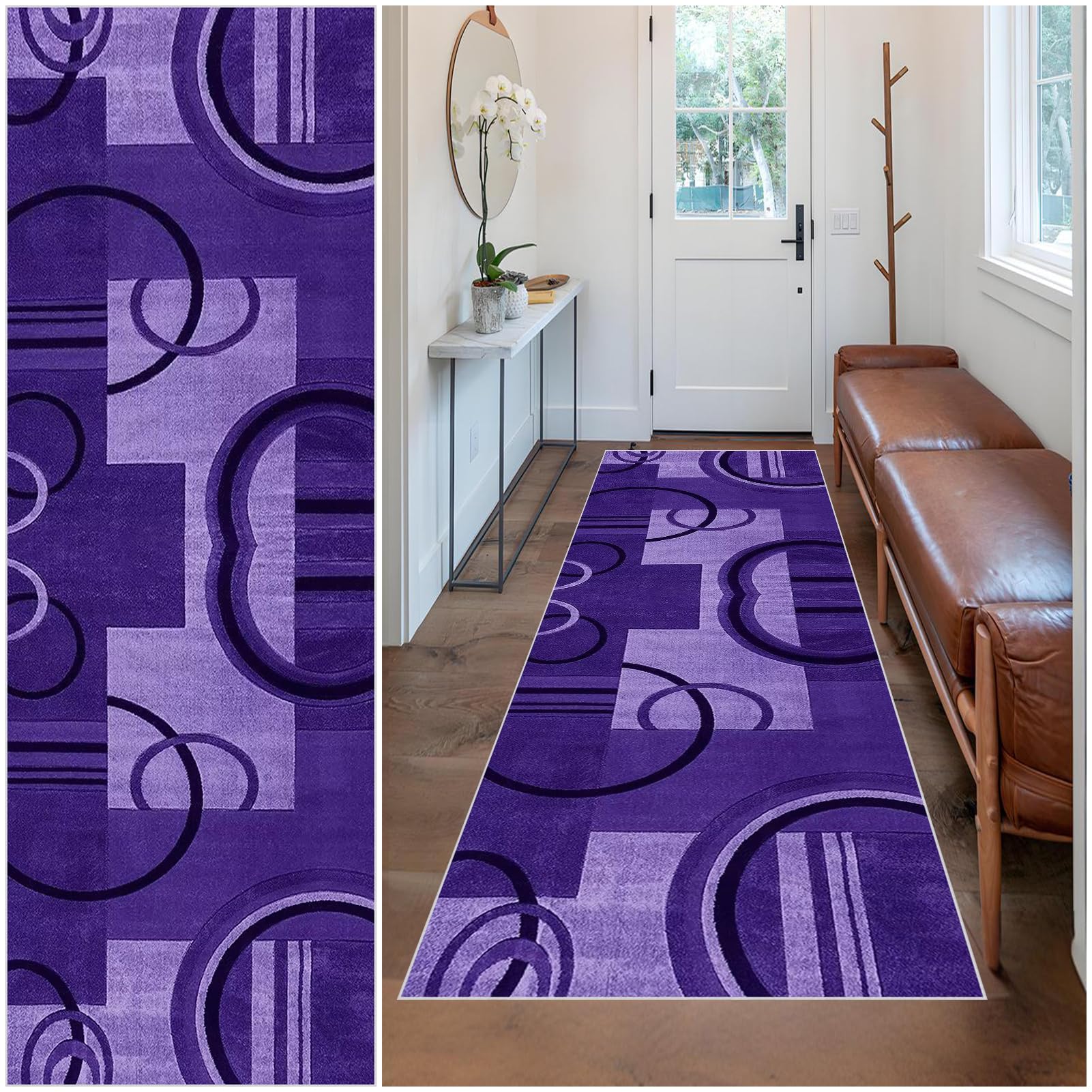 Wuzqju Runner Rug for Entryway Non Slip Doormat Runner Non Shedding Kitchen Rug Machine Washable Floor Extra Long Carpet Mat Hall Runners for Hallway Entryway Bedroom Laundry Room 60 x 100 cm