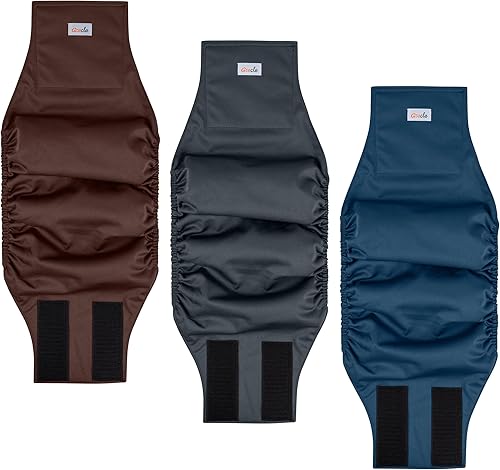 Grecle Pañales prémium para perros machos, pañales de alta absorción (paquete de 3) Banda lavable para el vientre para perros machos para Grecle Pañales prémium para perros machos, pañales de alta absorción (paquete de 3) Banda lavable para el vientre para perros machos para
