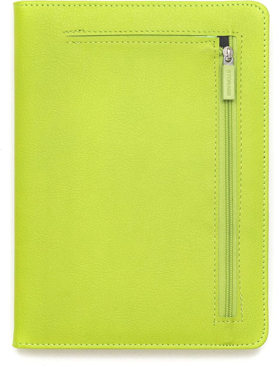 REGAL Vibrant A-5 Faux Leather Hardbound Notebook Diary with Stylish Expandable Pocket, 272 pages, 80 gsm (Lime Green)