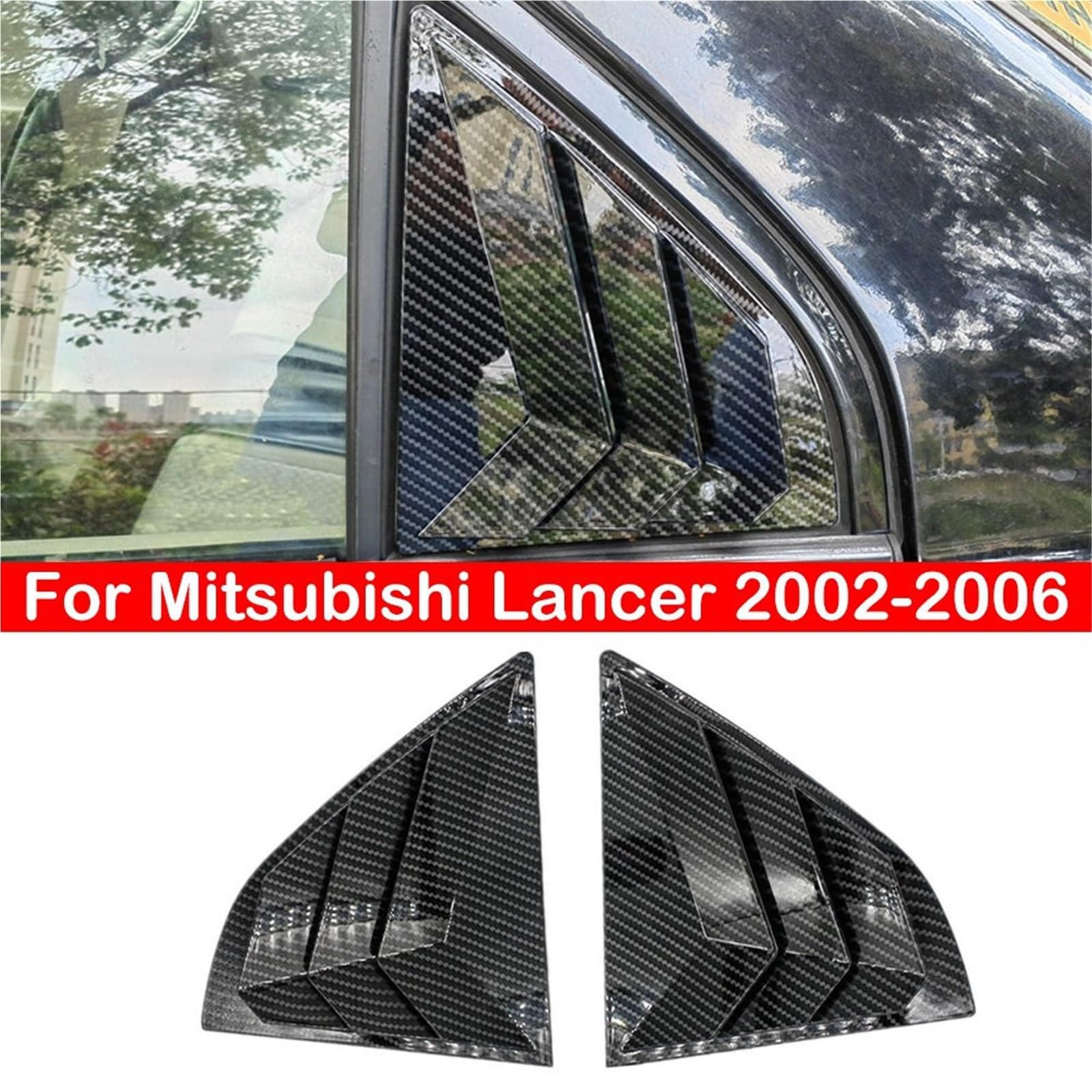 Osłonę bocznej żaluzji samochodu Do Mitsubishi Lancer 2002-2006 Migawki Tylnej Szyby