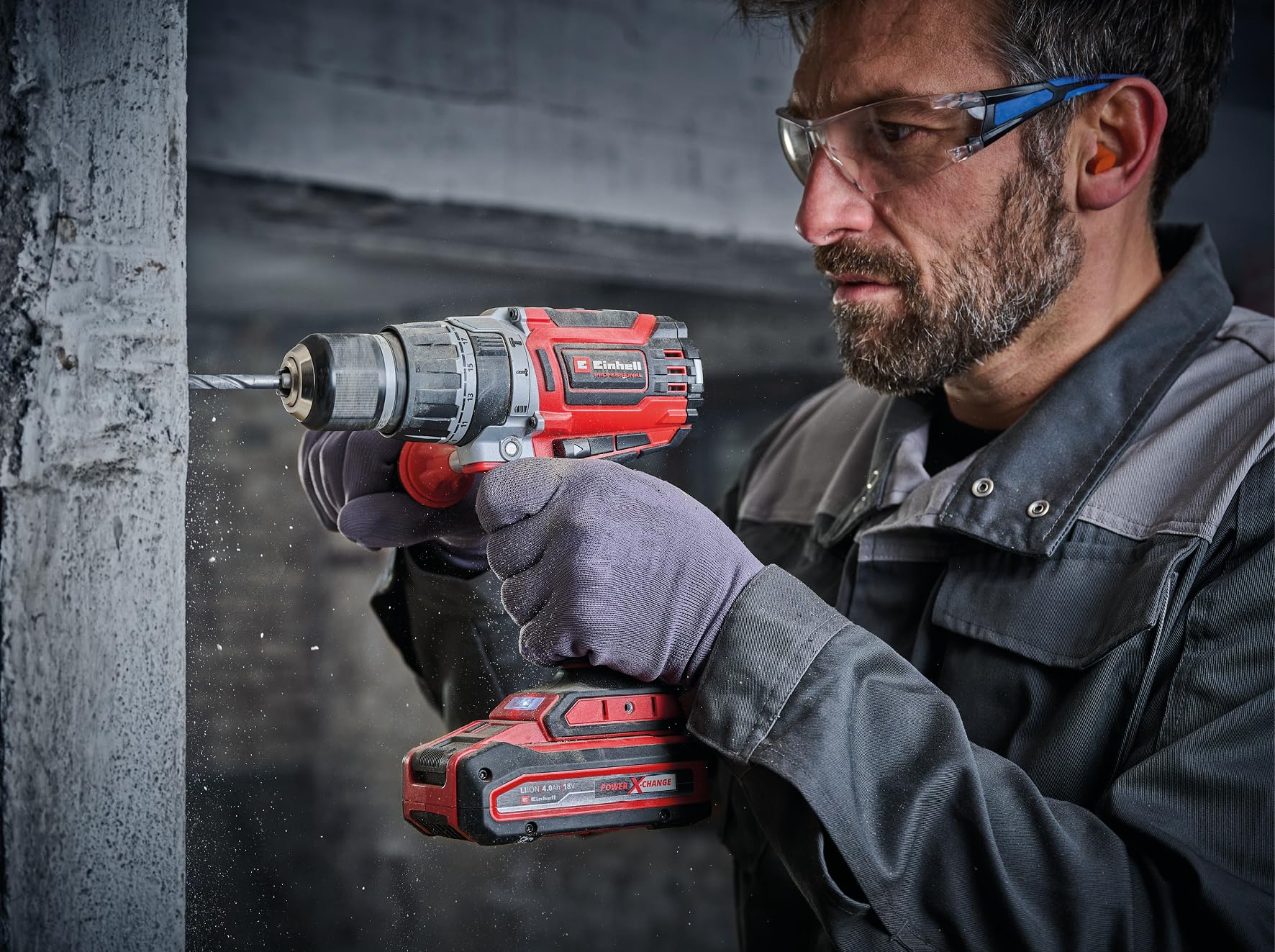 Einhell Profesjonalna akumulatorowa wiertarko-wkrętarka udarowa TP-CD 18/70 Li-i BL – Solo Power X-Change (18 V, bezszczotkowa, 70 Nm, funkcja wiercenia udarowego, uchwyt wiertarski 13 mm, 2 biegi, | PXC | 18 V | bezszczotkowy | 70 Nm | funkcja wiercenia