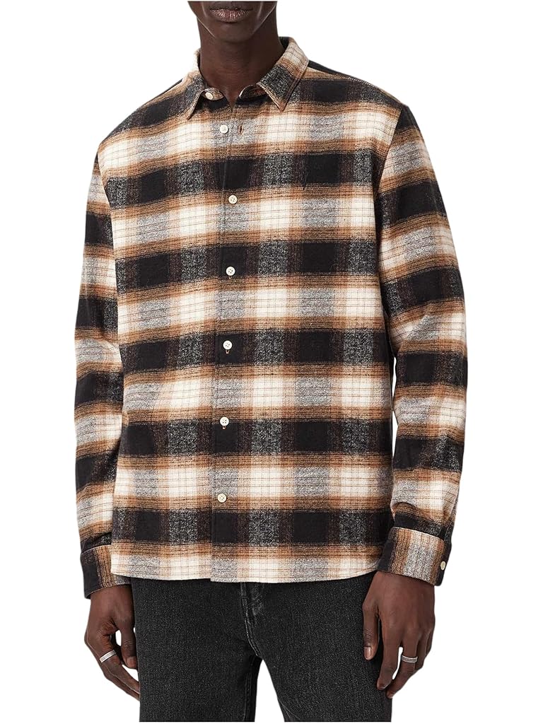 Brown AllSaints Mercy Long Sleeve Shirt
