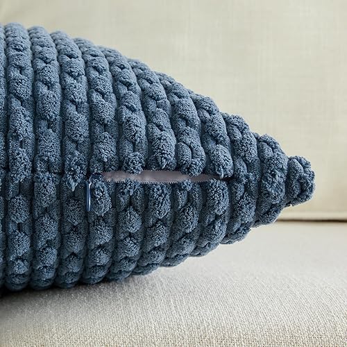 Miniatura 3 de Fancy Homi Paquete de 2 fundas de almohada decorativas coralinas de 22 x 22 pulgadas para sofá y cama, decoración moderna de estilo bohemio para el