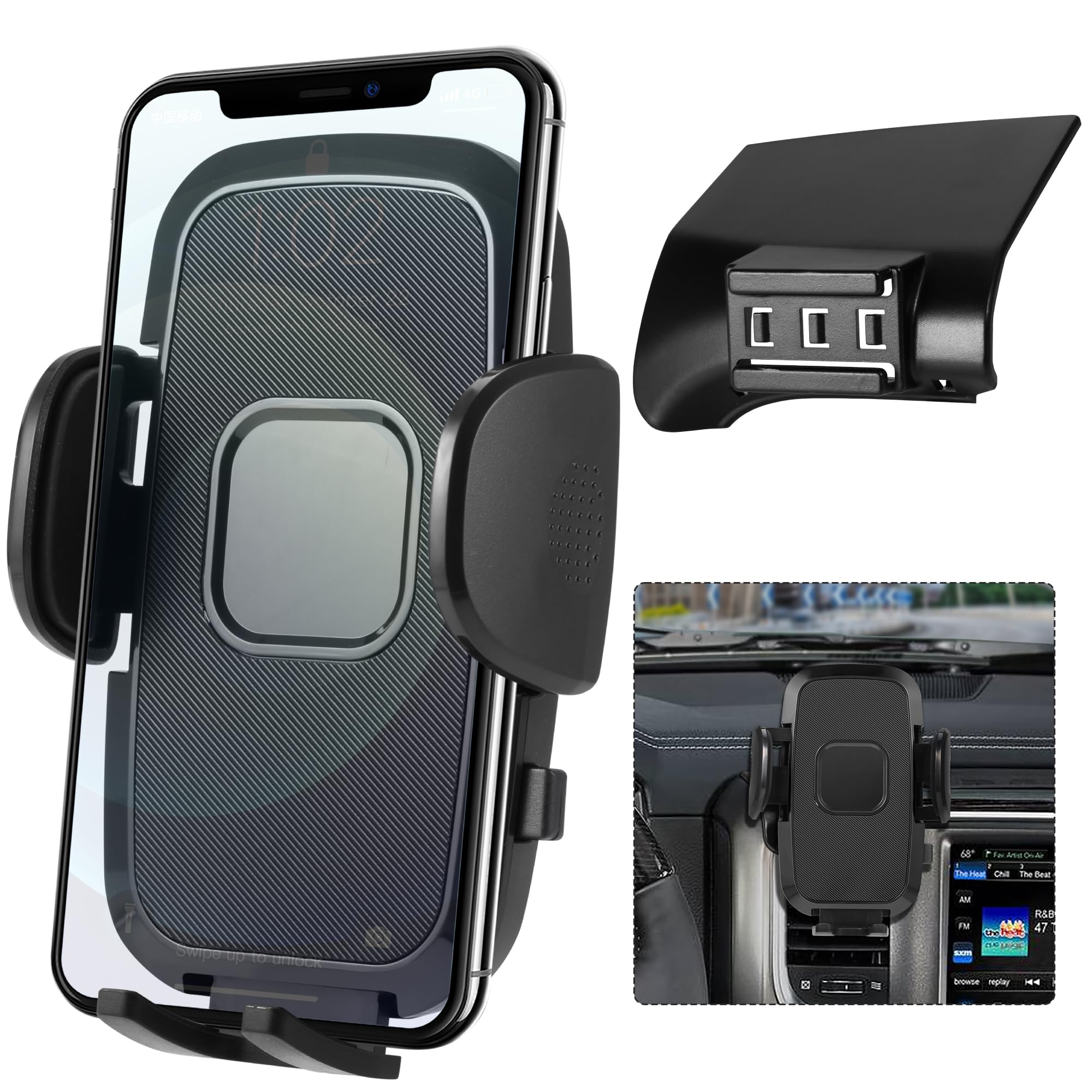 szyuchen Car Cell Phone Holder Mount for Dodge Ram 1500 2500 3500 2018 2017 2016 2015 2014 2013 Accessories, Air Vent Bracket with Custom Base Compatible for 4.0"-7.0" Cell Phones