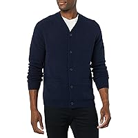 Amazon Essentials Maglione Cardigan con Scollo A V in Lana di Agnello con Tasche (Precedentemente Goodthreads)