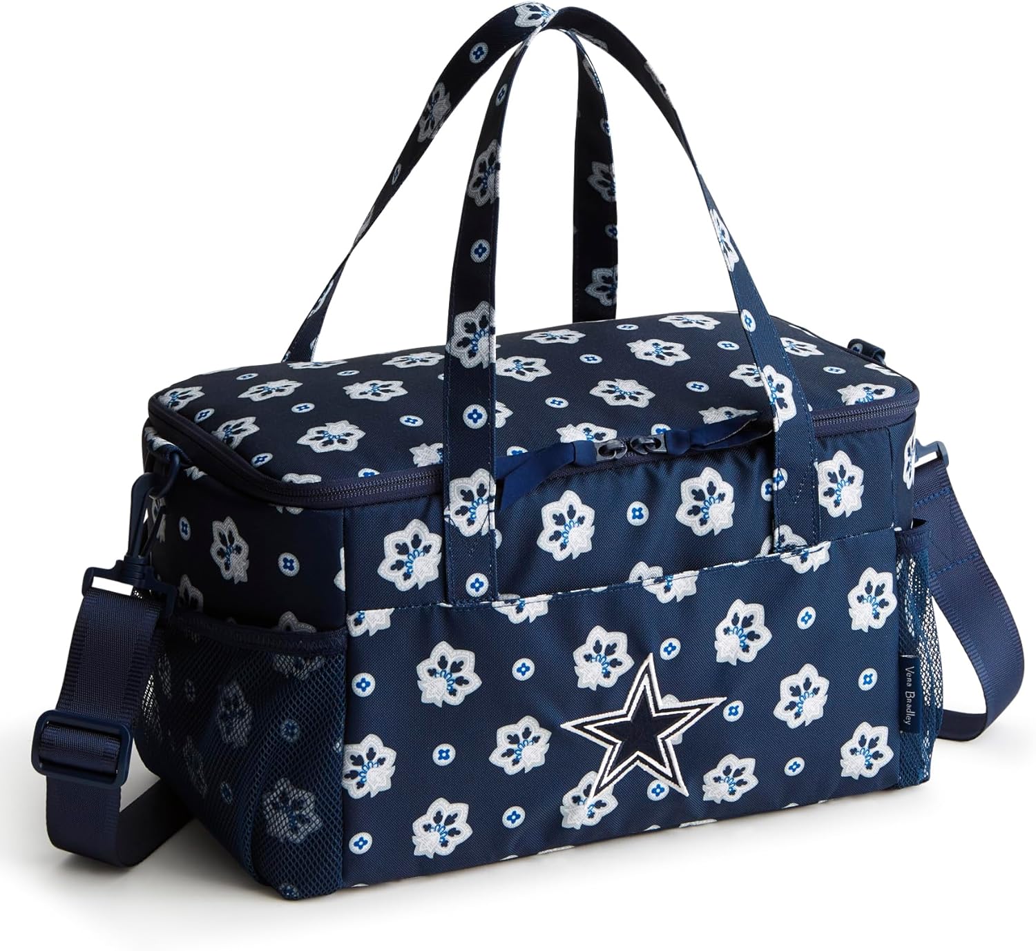 Vera Bradley Women's Recycled Lighten Up Nfl Cooler (Multiple Teams Available), Dallascowboysonblue/Graybandana, One Size
