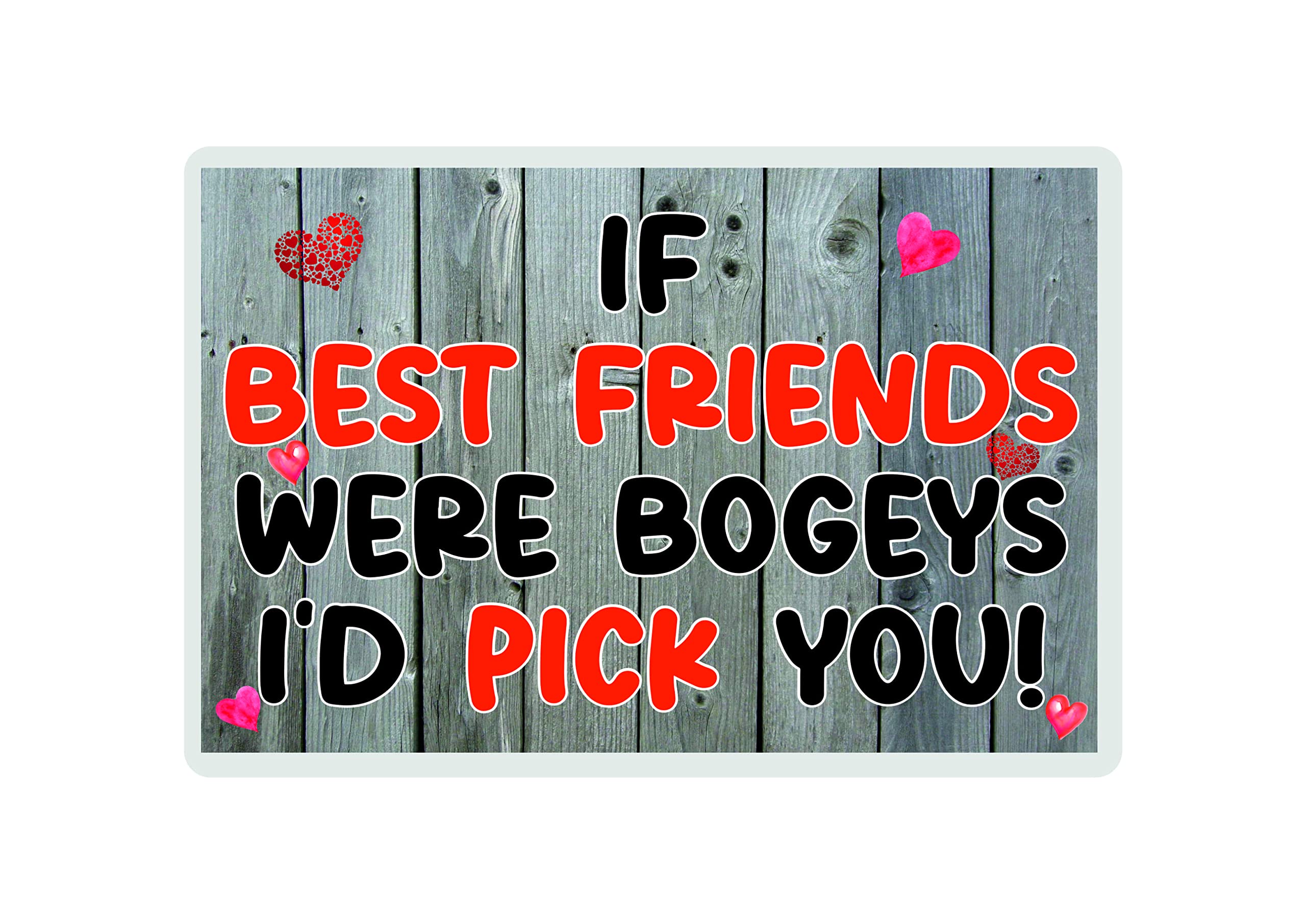 Decalarama Best Friend Fridge Magnet - If Best Friends Were Bogeys I'd Pick You – Friend Gift, Quirky, Birthday Gift - Novelty Gift/Present