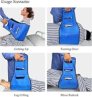 Vista 4 de Cinturón de transferencia de cinturón de transferencia, cinturón acolchado para la marcha, elevación de pacientes resistente, ayuda de elevación