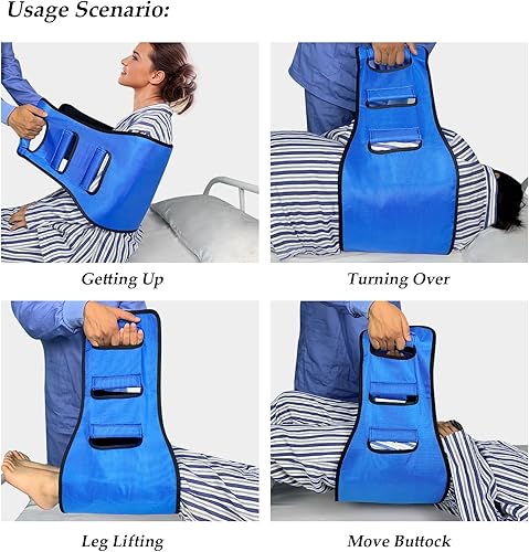 Miniatura 4 de Cinturón de transferencia de cinturón de transferencia, cinturón acolchado para la marcha, elevación de pacientes resistente, ayuda de elevación y