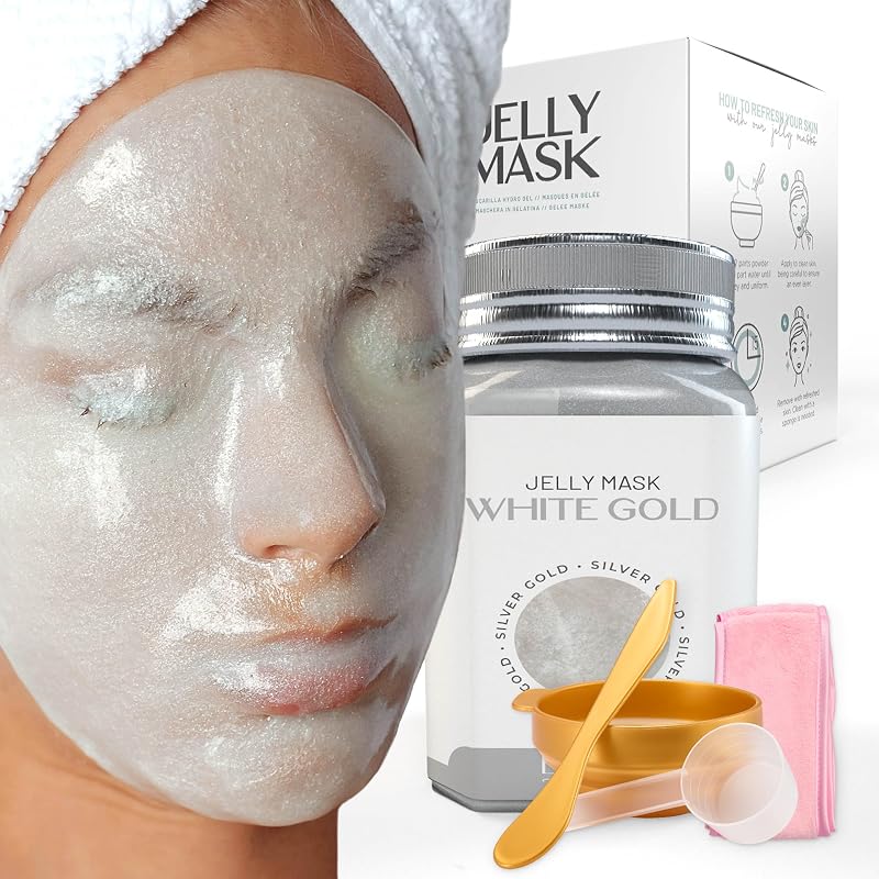 Máscara facial em pó BRÜUN White Gold com ácido glicólico AHA, pote de 23 fl oz