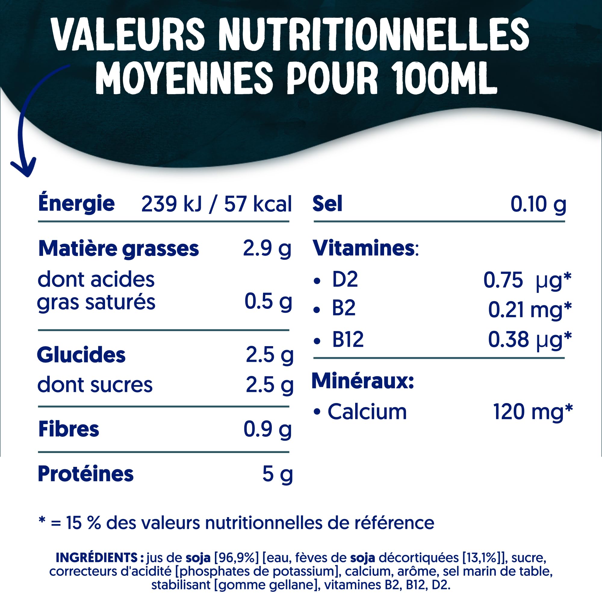 Alpro - Boisson végétale - Soja protéine nature - 1L- Lot de 8x1L