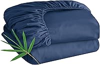 Vista 17 de Paquete de 2 sábanas bajeras bajeras de viscosa de bambú tamaño Queen solamente, 400 hilos, bolsillo profundo de 8 a 16 pulgadas, refrescante