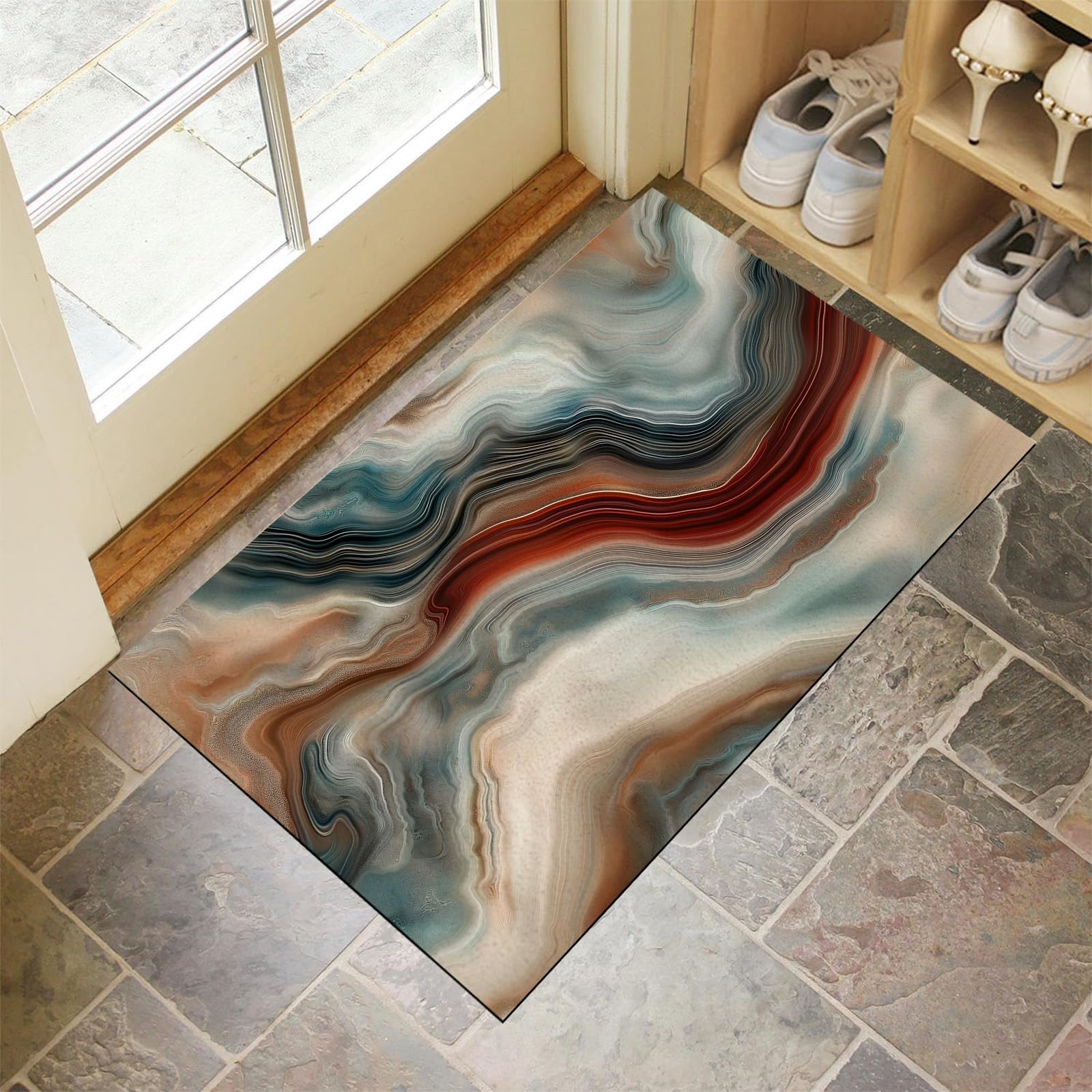 Tapis robuste antidérapant paillasson étanche qui retient la poussière 60x90 cm