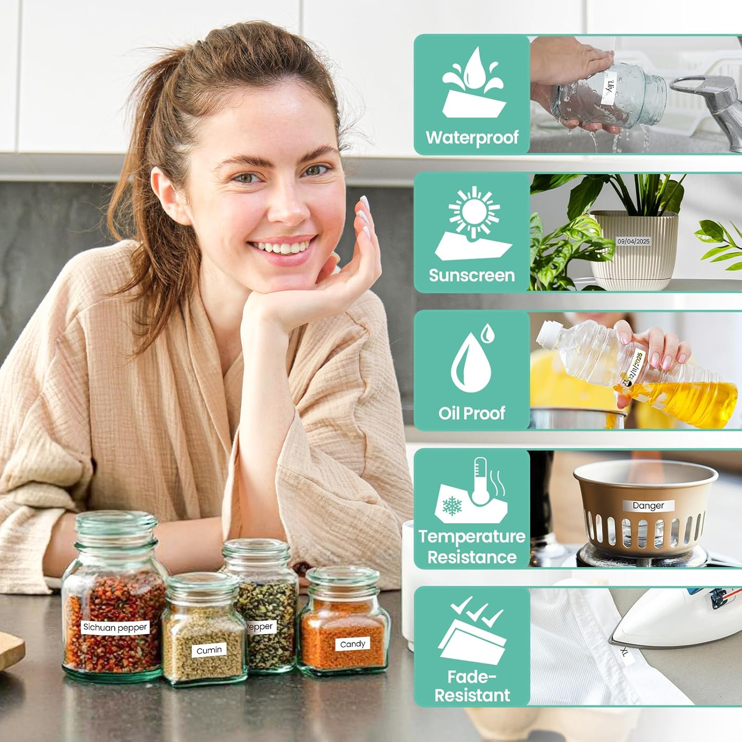 P12 Label Maker Tape Compatible with Dymo Label Maker Refills LT-100H LT-100T 200B, Compatible with Phomemo P12 P12PRO LT12 F12 Label Printer, 3 Pack 12mm x 4m 1/2" x 13' - Image 9