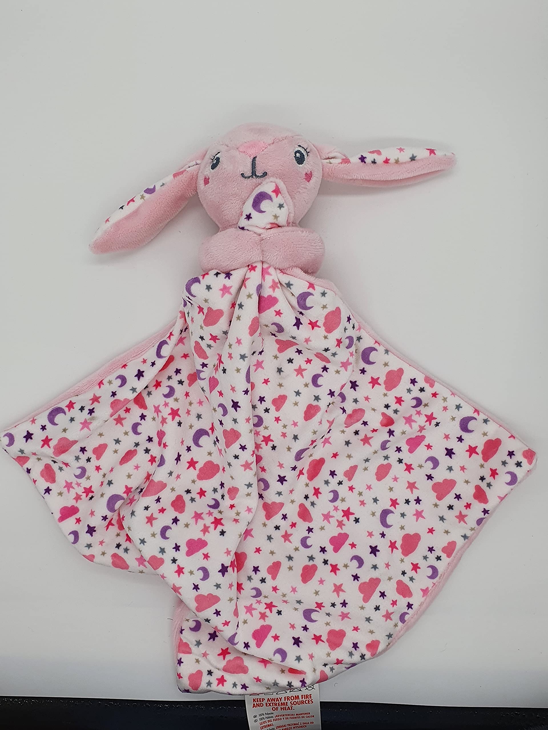 Generic Pink Polyester Blend Bunny Comfort Blanket - Small