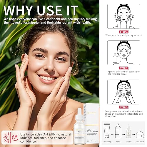 Miniatura 6 de Suero de arbutina de 2 piezas, doble nutrición, hidratación profunda, suero de alfa arbutina para una piel flexible e hidratada.