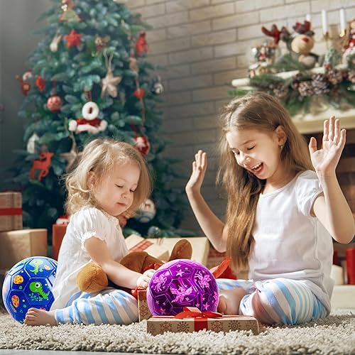 Miniatura 7 de Paquete de 2 pelotas de fútbol para niños, tamaño 2talla 3, bolas de fútbol para niños, bolas de dibujos animados para niños con bomba, bolsa de