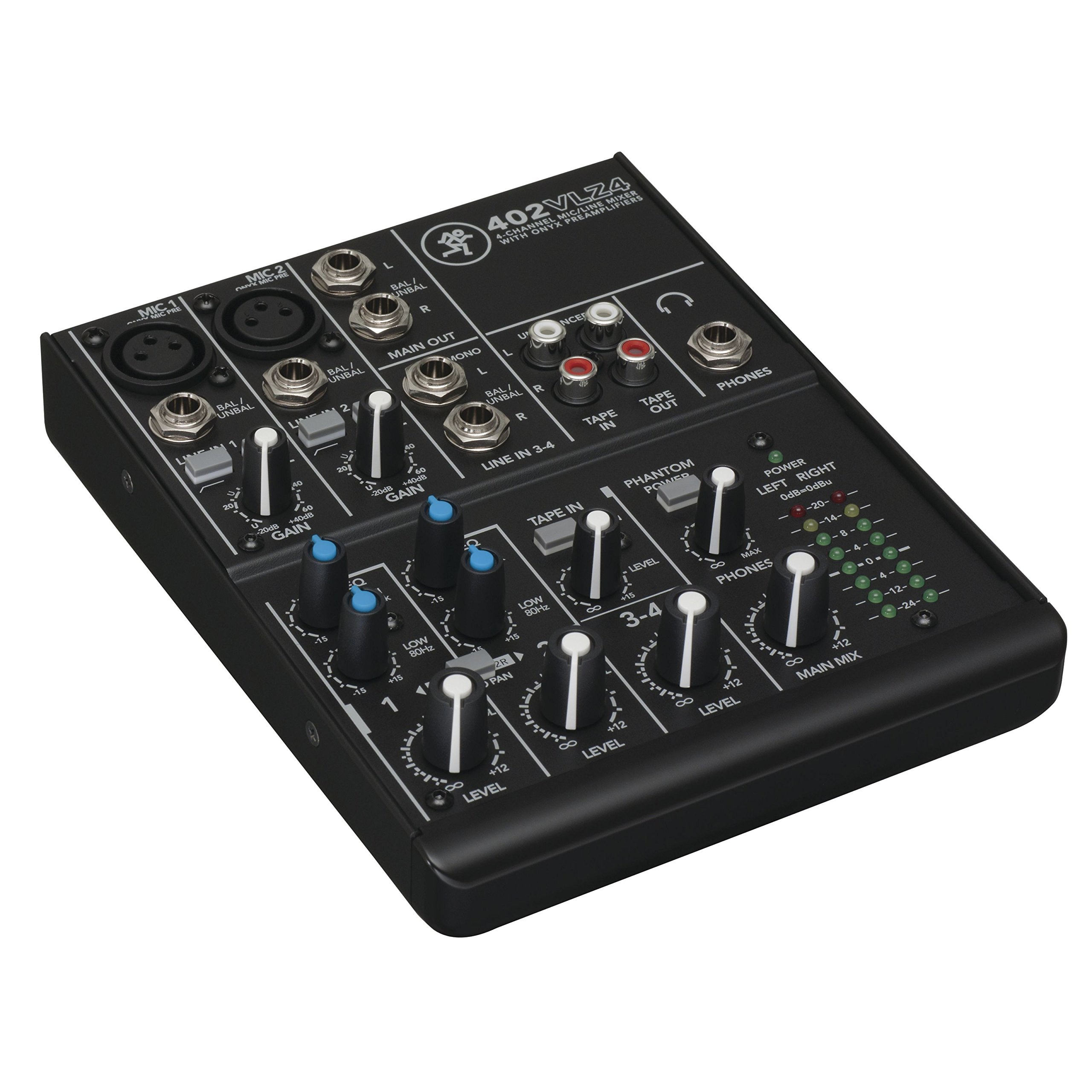 MACKIE 402VLZ4 mezclador analógico compacto de 4 canales con los legendarios previos de micro Onyx