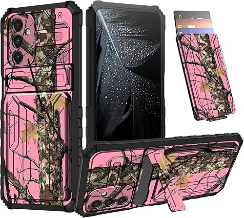 for Samsung Galaxy A16 5G Wallet Case with Kickstand & Card Holder, Rugged Shock