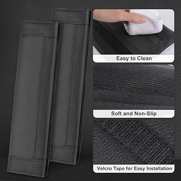 SEG Direct Black Seat Belt Pads Pack of 2