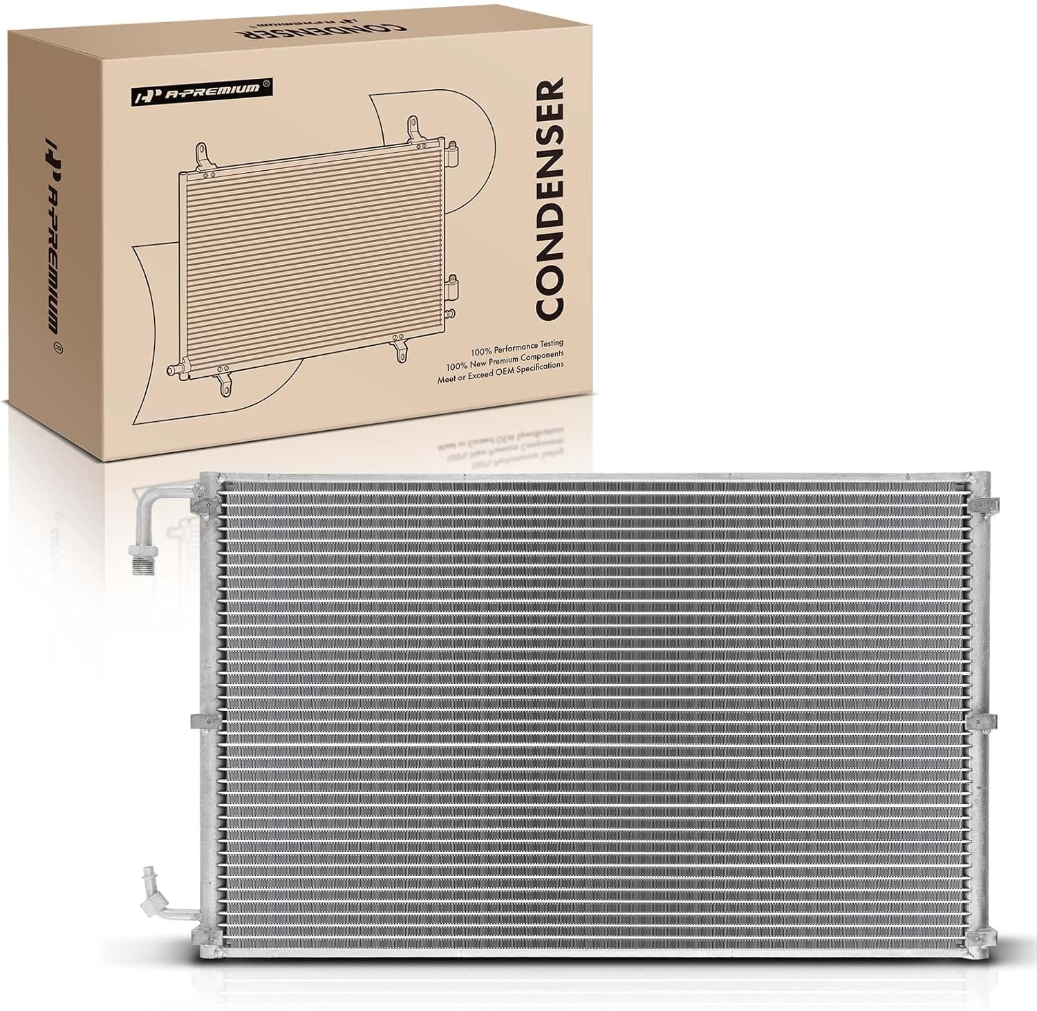 A-Premium Air Conditioning A/C Condenser Compatible with Chevrolet Corvette 1973-1982 5.0L 5.7L 7.4L, Replace# 12490542