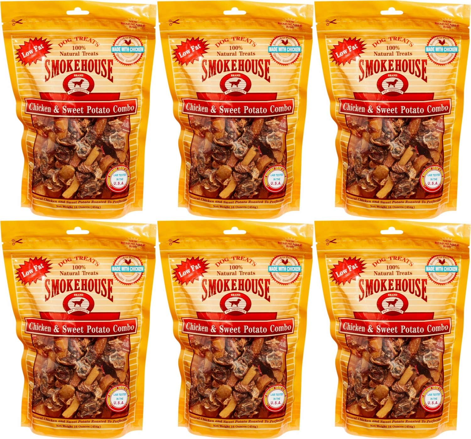 Smokehouse Chicken & Sweet Potato Dog Treats, 16 Ounce, 6 Pack