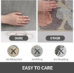 MontVoo Tapis de bain Rug pour salle de bains Tapis de salle de bain Antidérapant Absorbant Quick Dry Tapis de douche Tapis de toilette au sol en face de baignoire Toilette Mat Gris 40x60CM