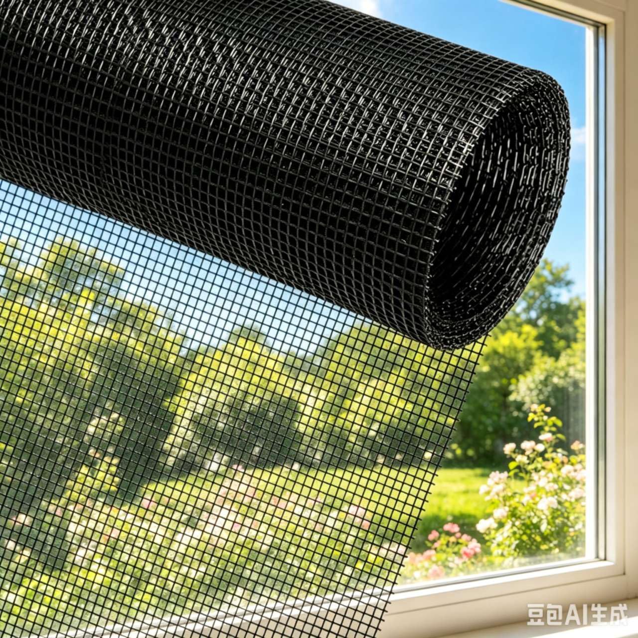 Mosquitero en Rollo de Fibra de Vidrio, Malla Anti-Insectos para Ventanas y Puertas, Resistente a Rayos UV, Fácil de Cortar e Instalar (Negro, 150x500cm)