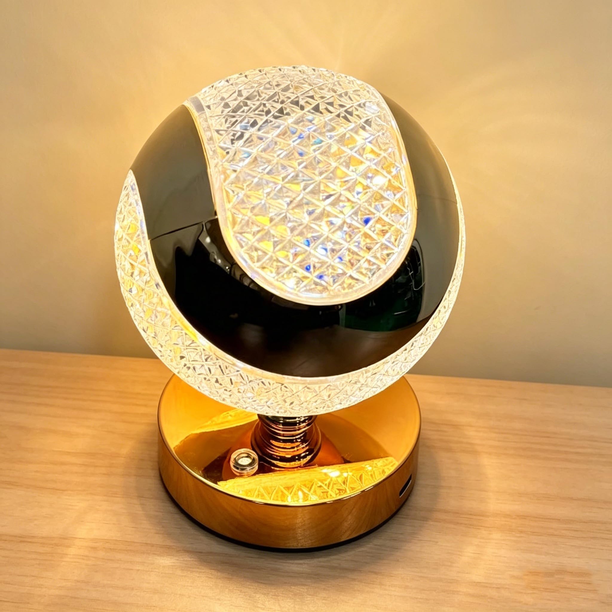 Maimeili Diamond Crystal Table Lamp Stepless Dimmable Desk Lamp — image 1
