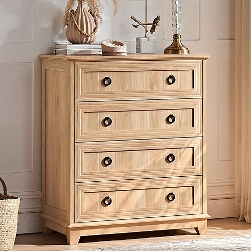 Miniatura 60 de Cómoda rústica de 5 cajones para dormitorio, cómoda pequeña de 33.2 pulgadas de alto y cómoda, cómoda de madera rústica con mango de metal, Conjunto