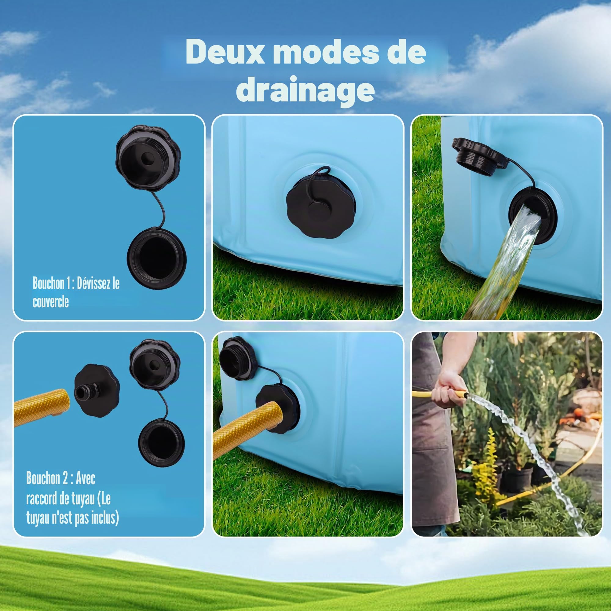 Piscine pour chien - 120 x 30 cm - Pliable - Antidérapant - Bleu - Taille L