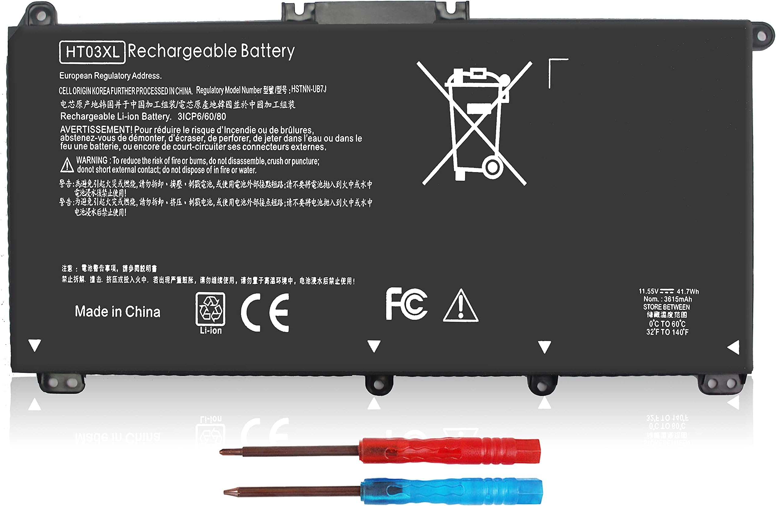 SKY BOYHT03XL L11119-855 Battery for Pavilion Laptop 14-CE 14-CF 14-DF 15-CS 15-DA 15-DB 15-DW 17-by 17-CA TPN-I130/I131/I132 L11421-542/422/2C2 HSTNN-DB8R/UB7J 17-AR050WM HT03041XL Notebook PC.