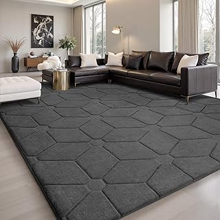 Sour Lemon Rugs Living Room 160x230,3D Grey Area Rugs for Bedroom,Extra Large Rugs for living room,Machine Washable Anti Slip Short Pile Rug Carpets Mat for Kids Room Bedroom