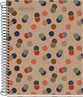 Miquelrius - 100% Recycled A5 Notebook, 80 Sheets 80 g, Ruled 7 mm, 1 Co...