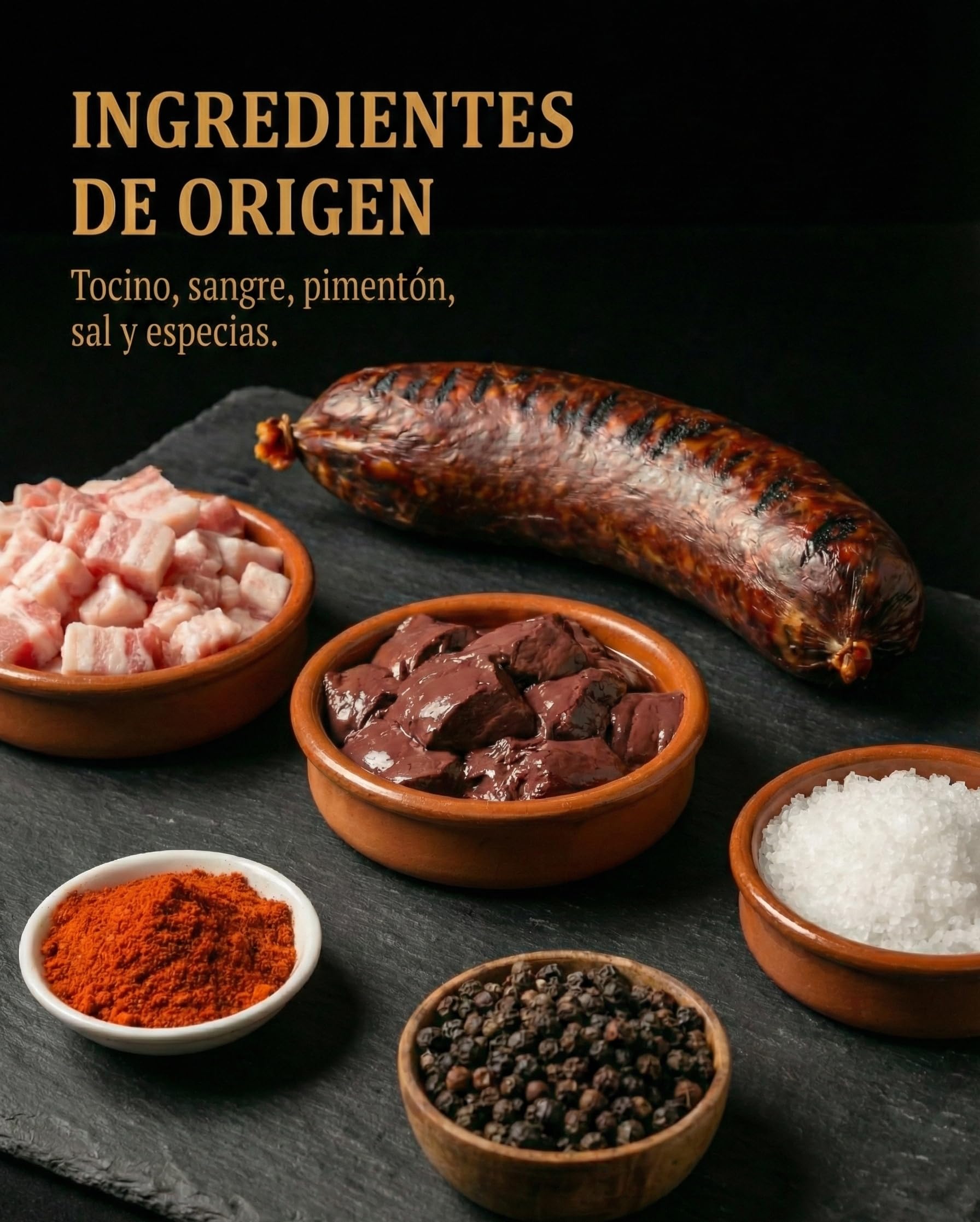 Morcilla Rondeña 350g – Embutido Andaluz Artesano Sin Gluten Sin Lactosa con Pimentón | Melgar