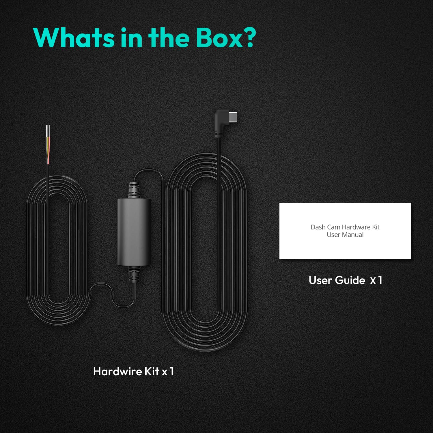 Kit di Cablaggio per Dashcam BOTSLAB, Kit di Cablaggio Type-C