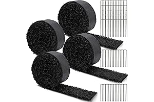 4 Roll Rubber Mulch for Landscaping: Permanent Rubber, Durable Edging