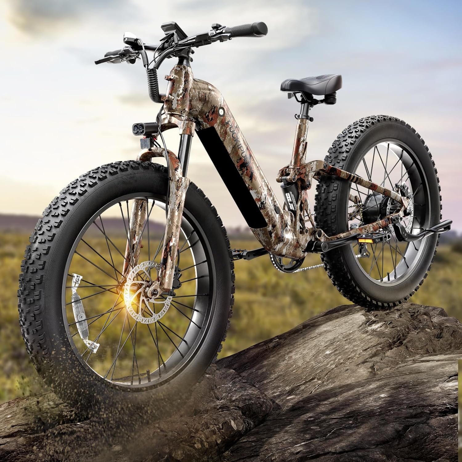 Electric Bike for Adults 1000W, 48V 20AH Battery Adult Electric Bicycles, 26 Electric Bike for Adults 1000W, 48V 20AH Battery Adult Electric Bicycles, 26″ Fat Tire Full Suspension Step-Thru Ebike, 28MPH Mountain Ebike, 7 Speed, 80Miles Range, UL Certified-Boxer ST